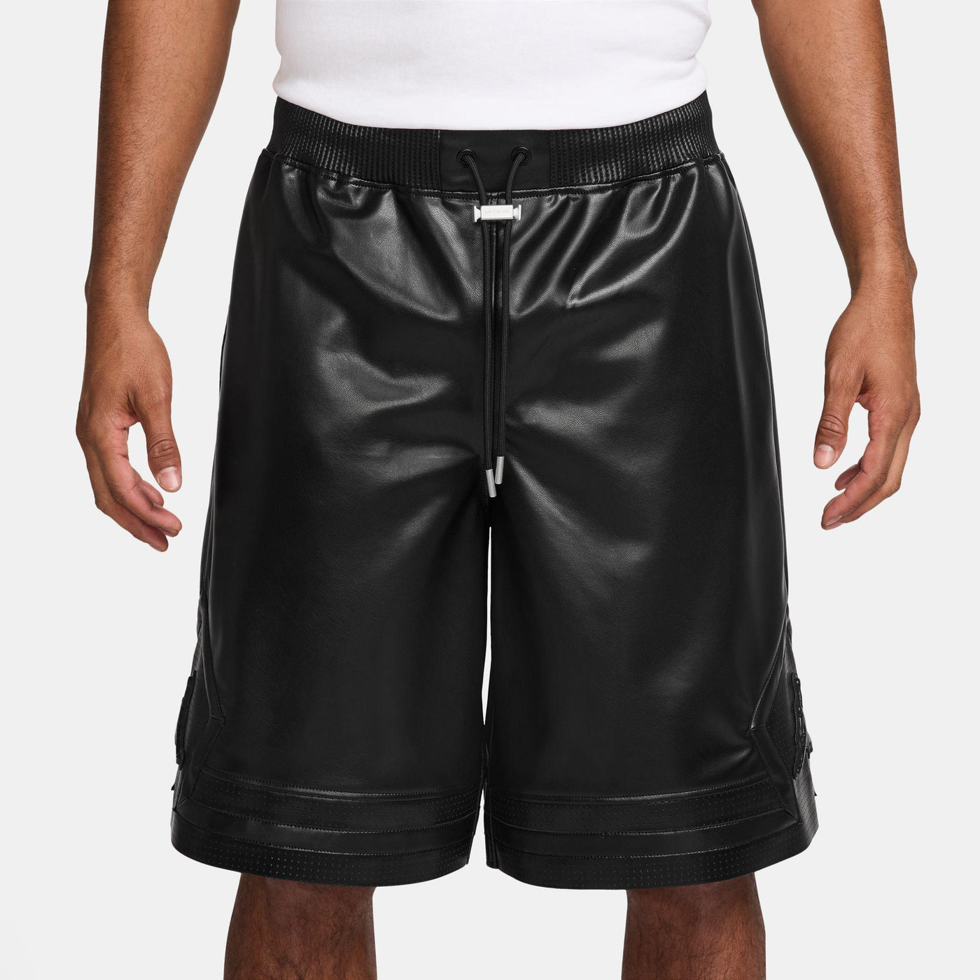 Air Jordan Men's Vegan Leather Diamond Shorts Black