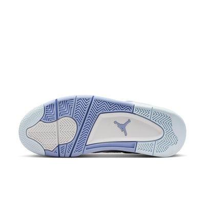 Women's Air Jordan 4 Retro White/Aluminum-Blue Tint-Oil Green