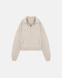 Undergold Basics Polo Collar Boxy Fit Hoodie Cream