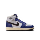 Air Jordan 1 High OG Big Kids' Shoes White/Neutral Grey-Deep Royal Blue