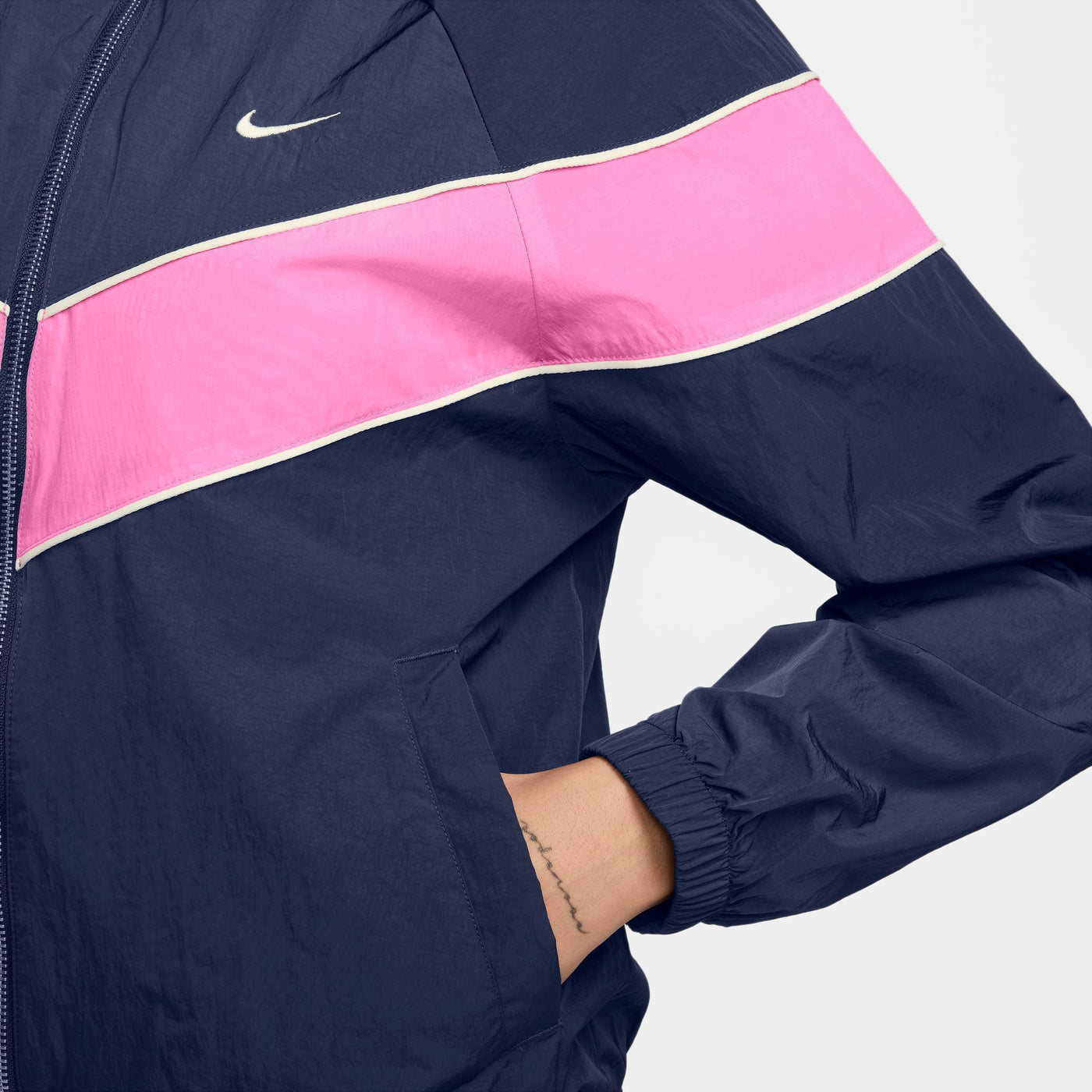 Nike Windrunner Women's Loose UV Woven Full-Zip Jacket Midnight Navy
