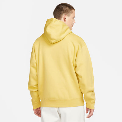 Nike Solo Swoosh Men's Fleece Pullover Hoodie Saturn Gold