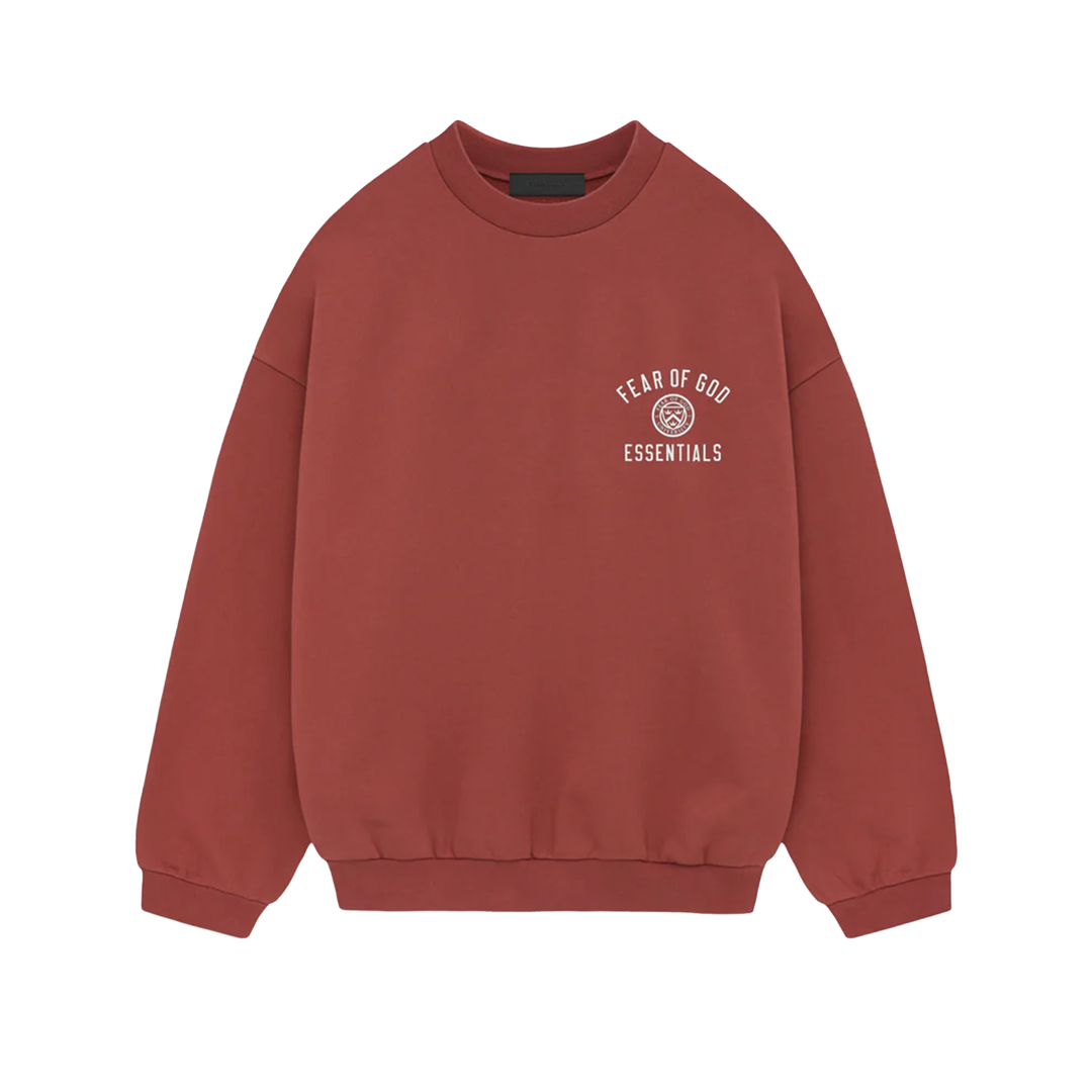 Fear of God Essentials Fleece Crewneck Crimson