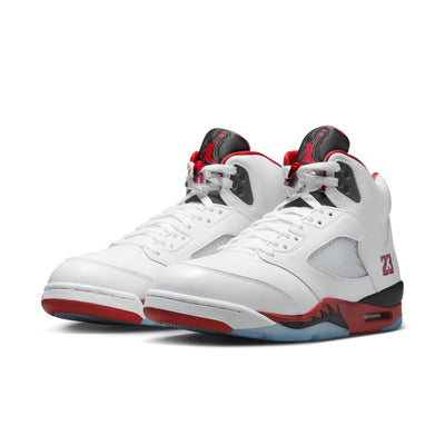 Air Jordan 5 Retro OG White/Fire Red-Black