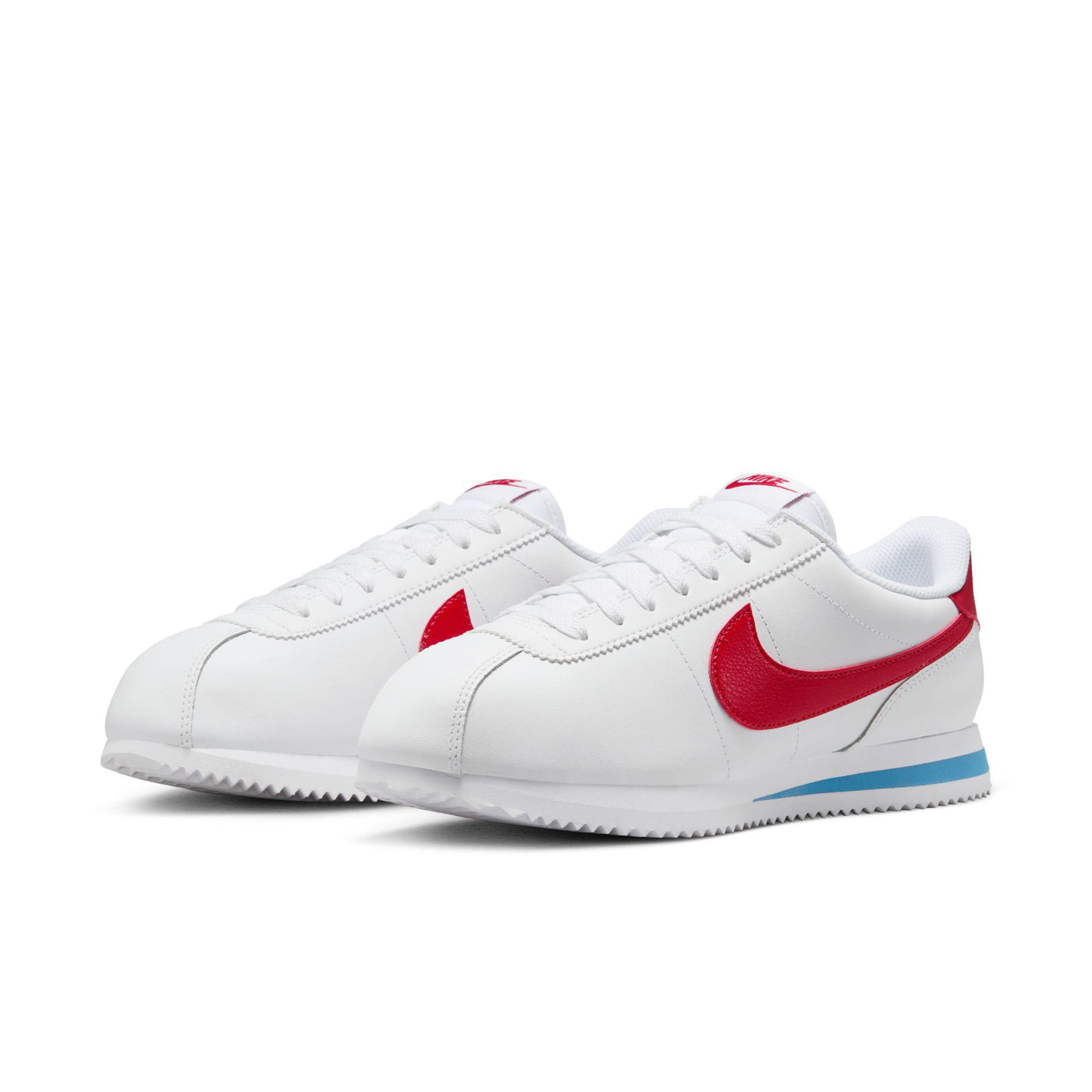 Women's Nike Cortez Leather White/Varsity Red-Varsity Blue
