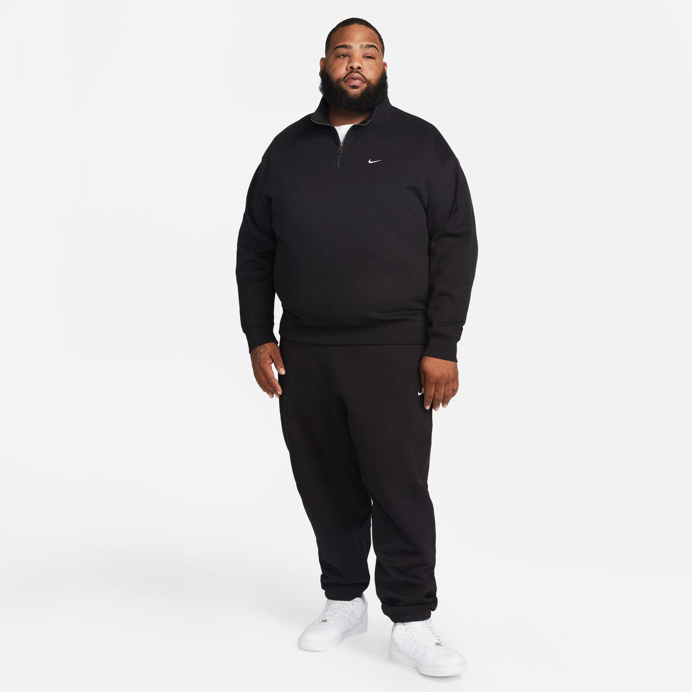 Nike Solo Swoosh Men's 1/4-Zip Top Black