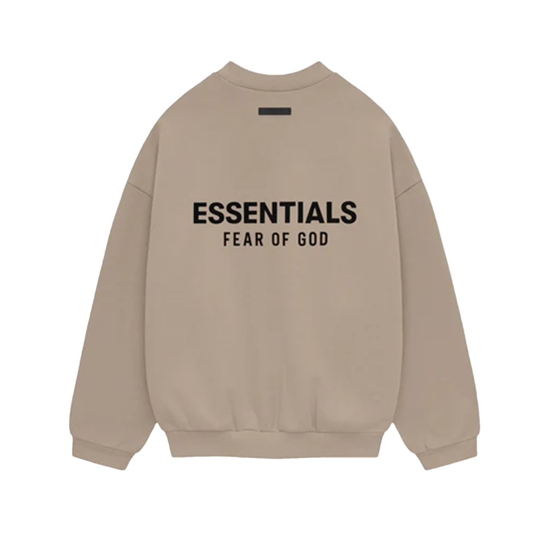 新品 ESSENTIALS FLEECE CREWNECK SWEAT Fear of God Essentials Fleece Crewneck Desert Sand – Hush