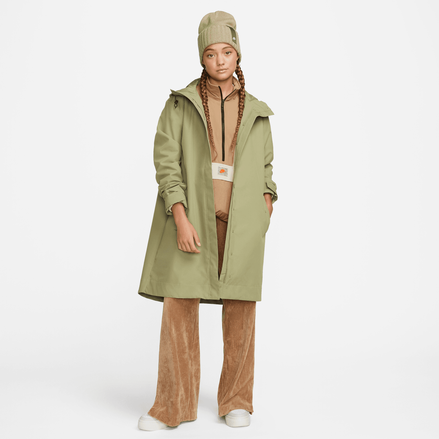 Women's nike top green coat