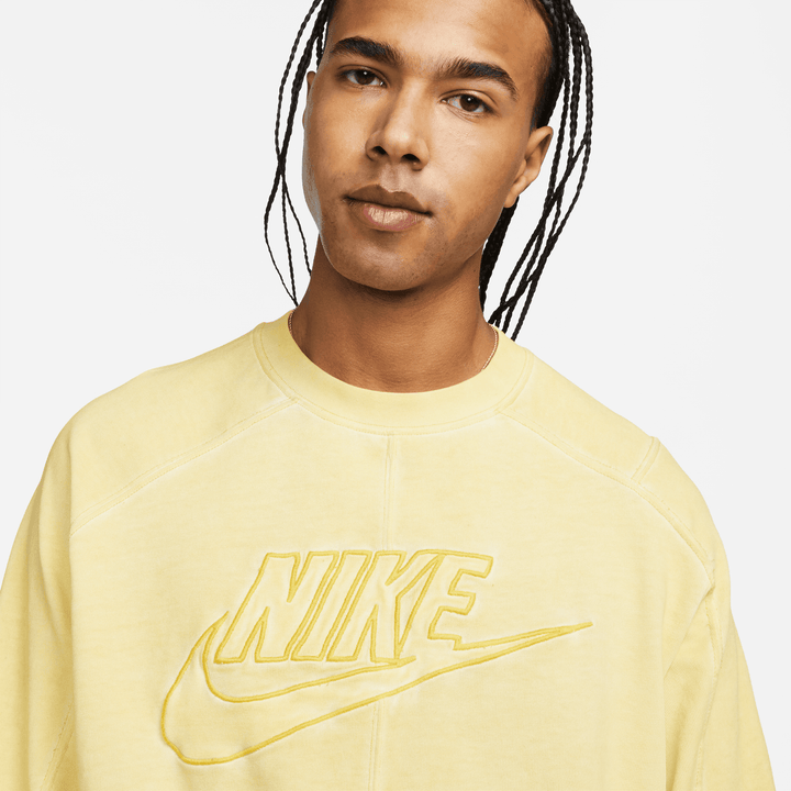 nike yellow crew neck