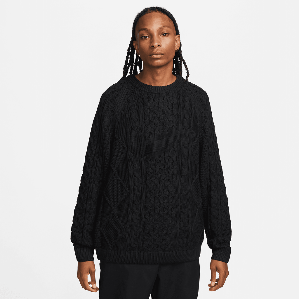 『NIKE』 AS M NL Cable Knit Sweater M 完売品 NIKE AS M NL CABLE KNIT SWEATER LS BLACK 22HO-I（ナイキ NL