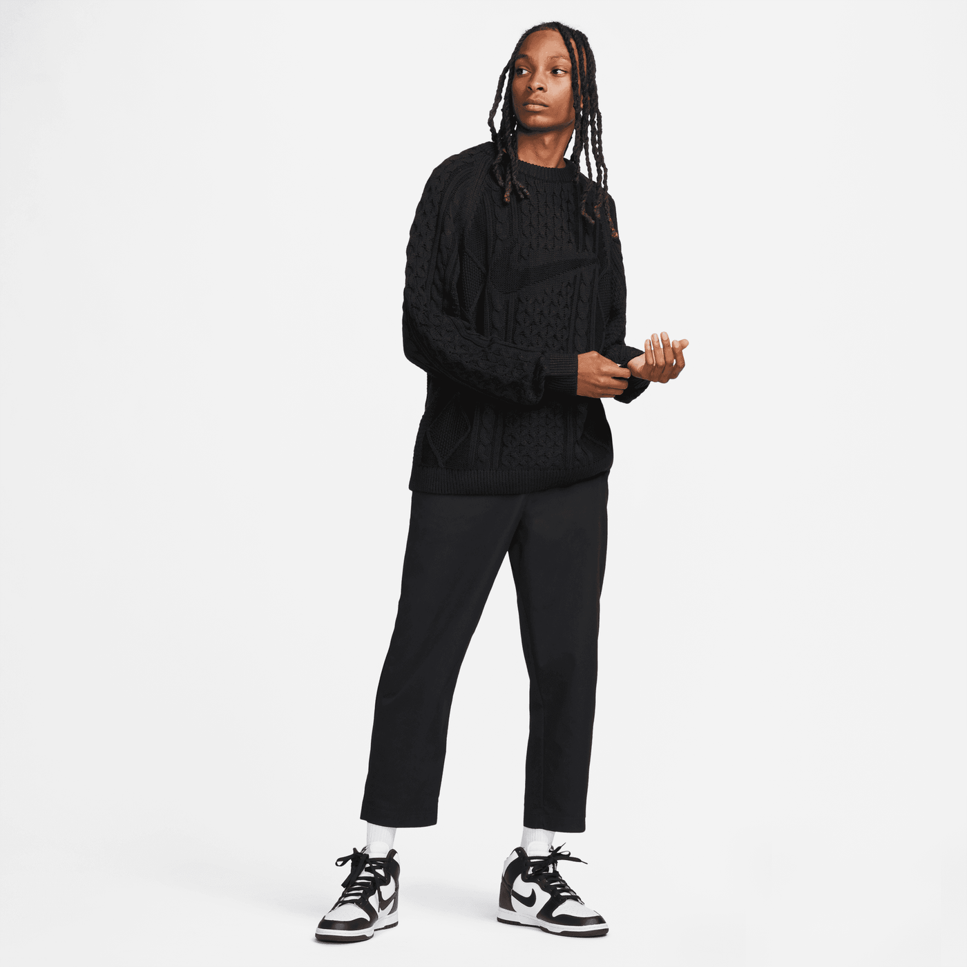 NIKE SPORTSWEAR CABLE KNIT SWEATER – Hush Life Boutique NIKE SPORTSWEAR CABLE KNIT SWEATER – Hush Life Boutique