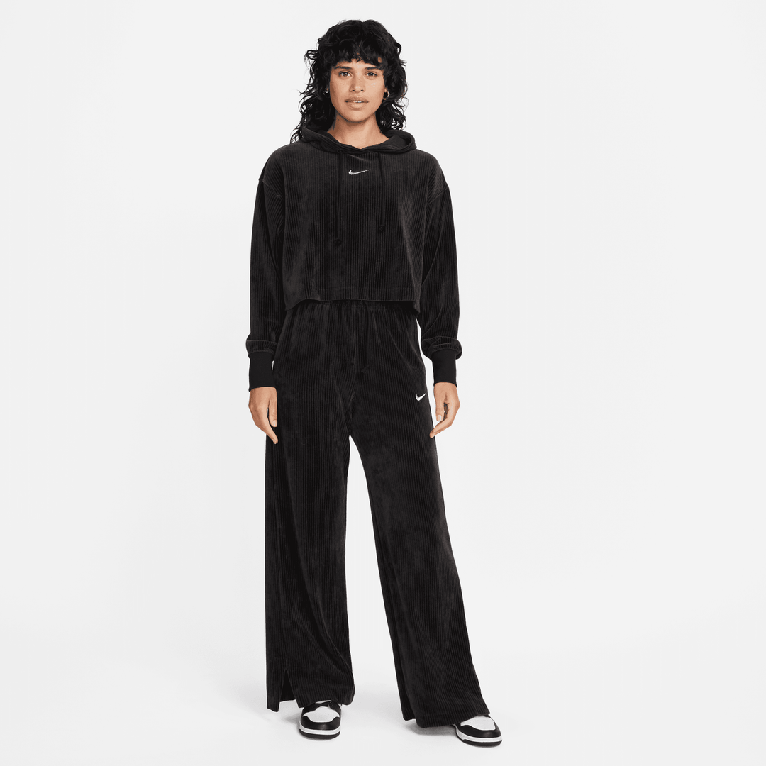 WOMEN S NIKE SPORTSWEAR VELOUR CROPPED HOODIE Hush Life Boutique