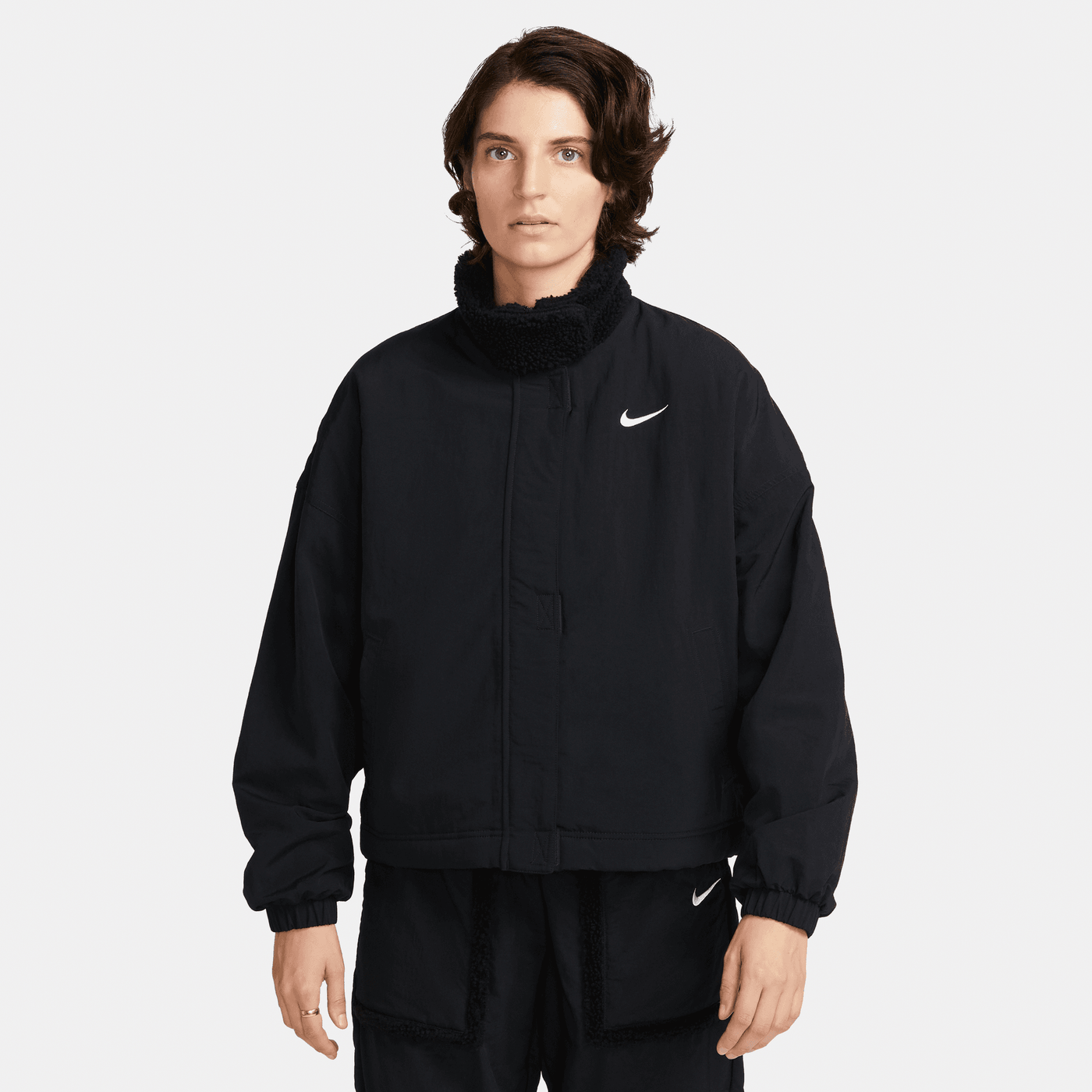 NIKE SPORTSWEAR ESSENTIALS WOVEN FLEECE LINED JACKET Hush Life Boutique