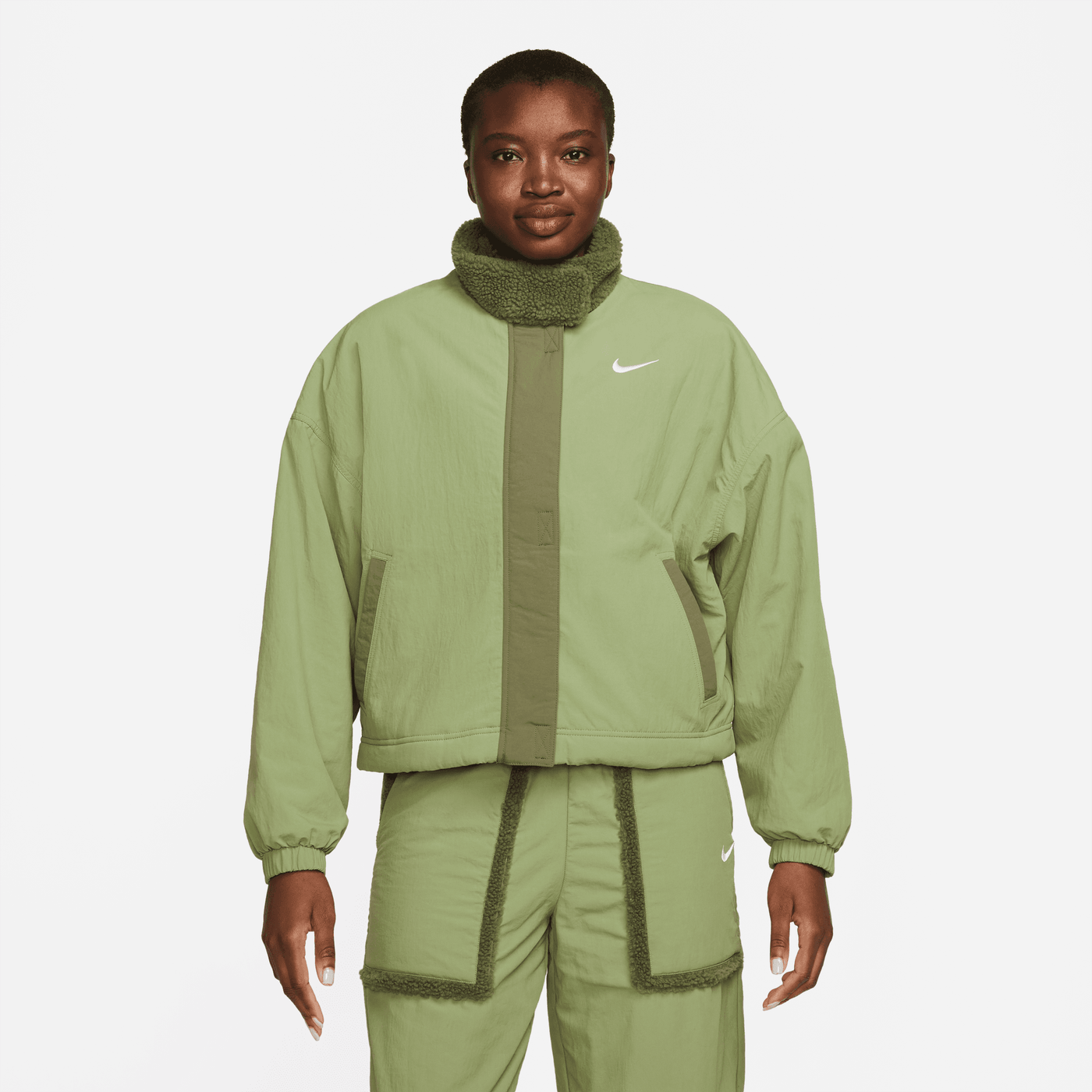 Fleece lined top nike jacket